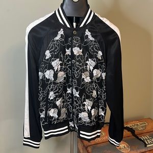 Michael Kors Embroidered Bomber Jacket